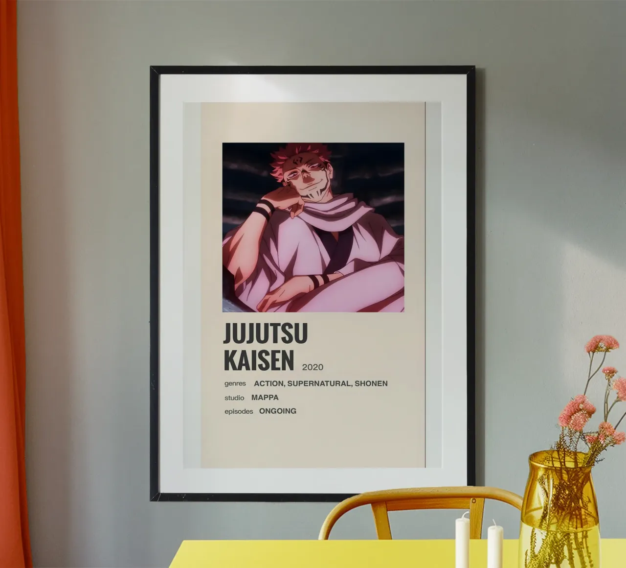 JUJUTSU KAISEN  2020 poster con telaio in plastica da Totoya