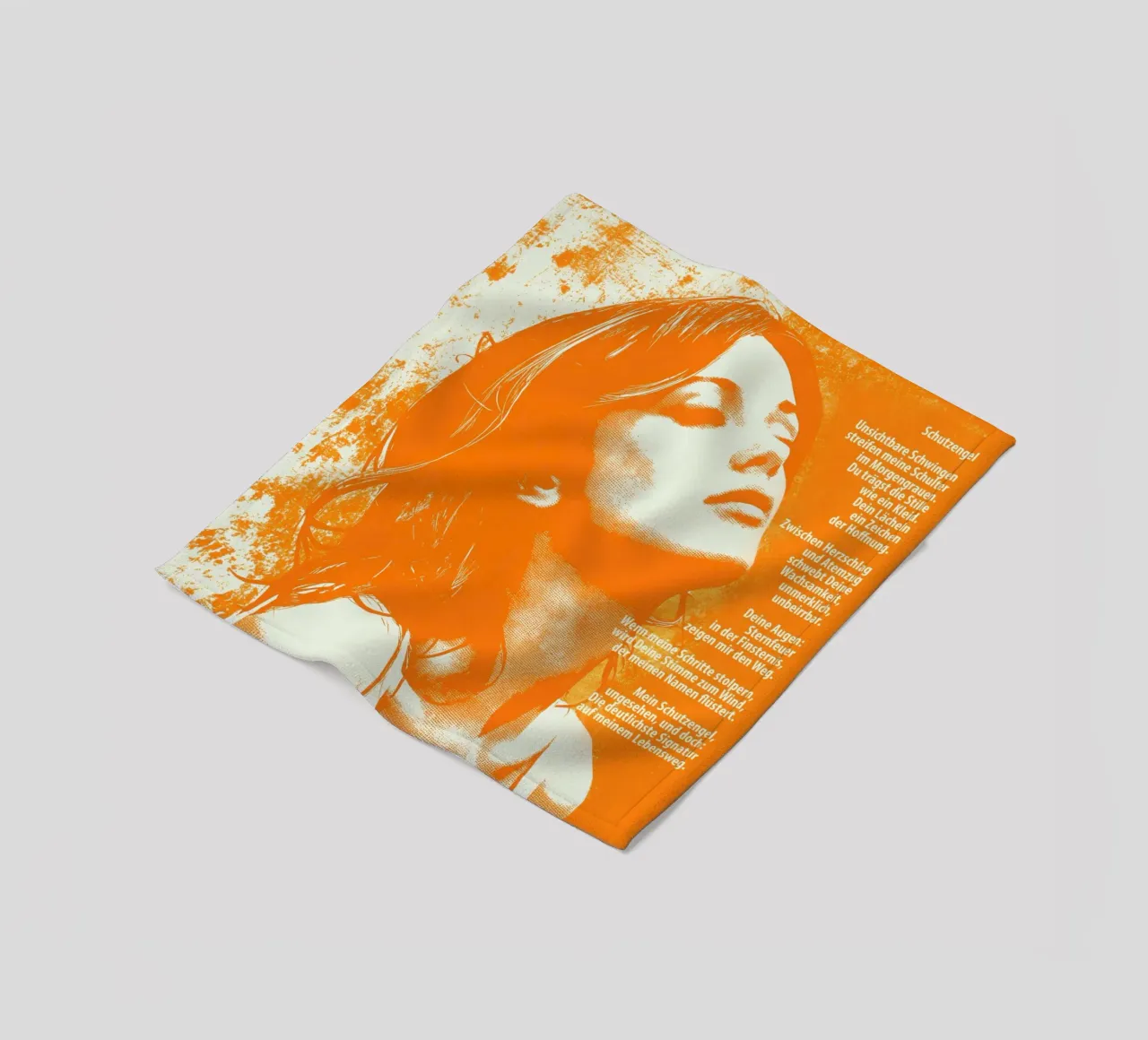 Angelo custode | Illustrazione con poesia coperta in pile da Autofocus