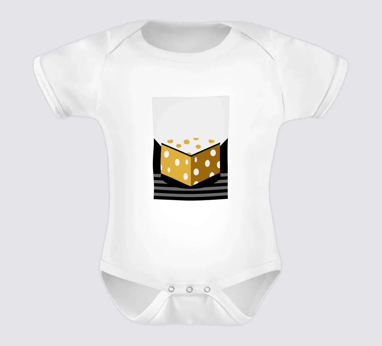 Formaggio body neonato maniche corte da LOOK DIFFERENT