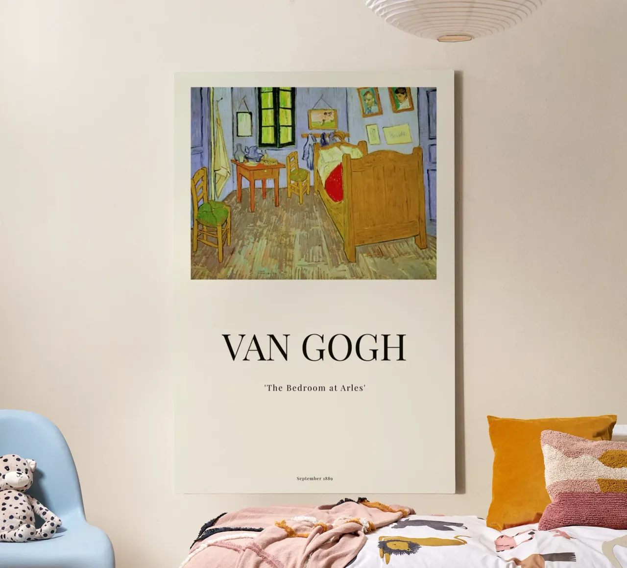 van Gogh - The Bedroom at Arles canvas met Baklijst van ARTOTHEK