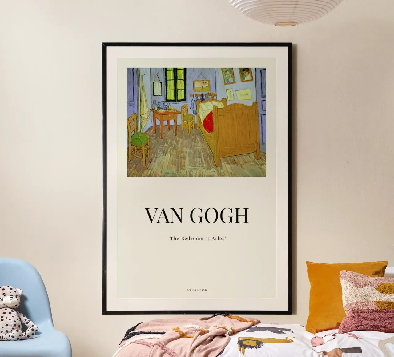 van Gogh - The Bedroom at Arles poster con telaio in plastica da ARTOTHEK