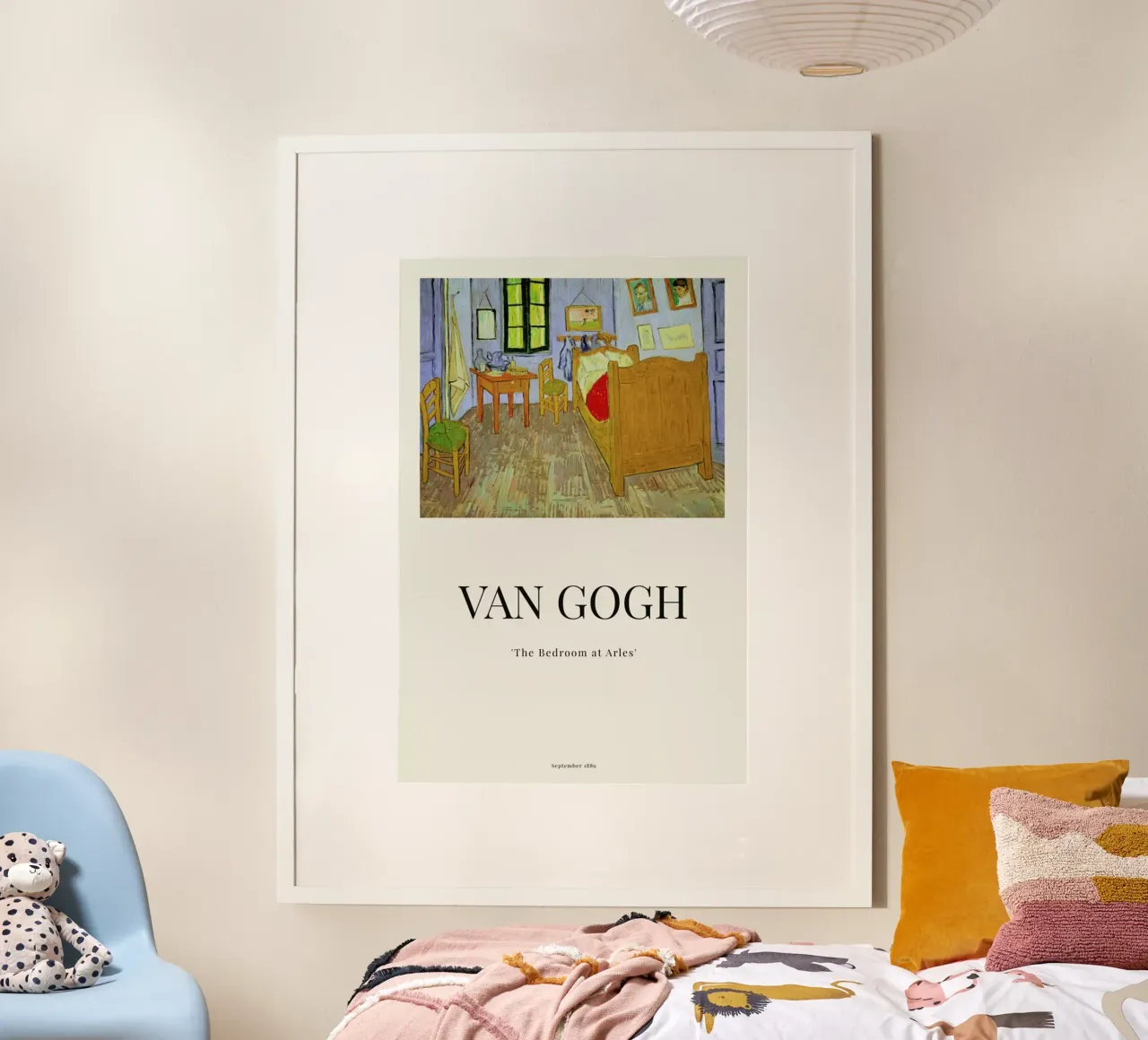 van Gogh - The Bedroom at Arles poster con telaio in plastica da ARTOTHEK