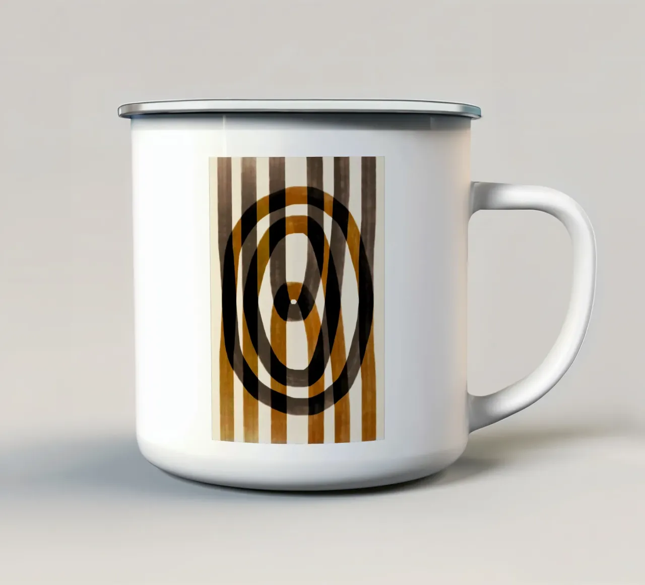 Flusso d'olio astratto 12 tazza in smalto da Little Dean