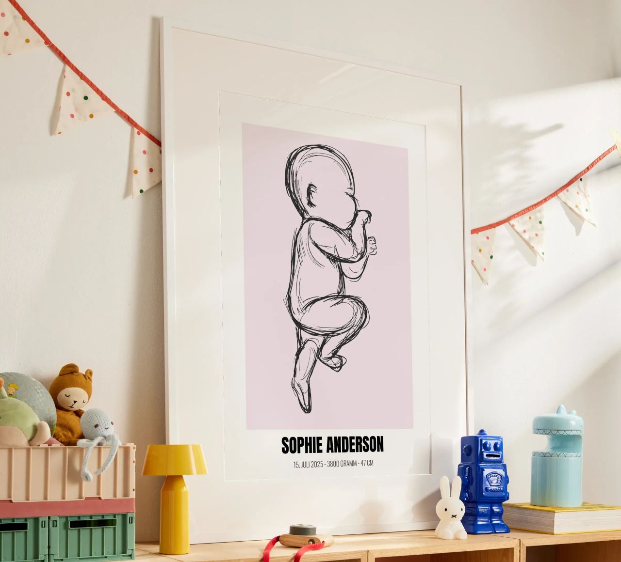 Minimaliste & personnel - Poster de naissance avec nom poster de FRAMELY