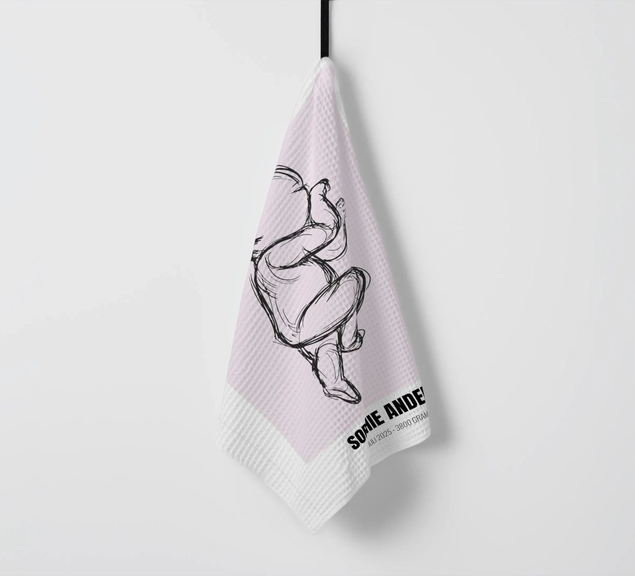 Minimaliste & personnel - Poster de naissance avec nom torchon de FRAMELY