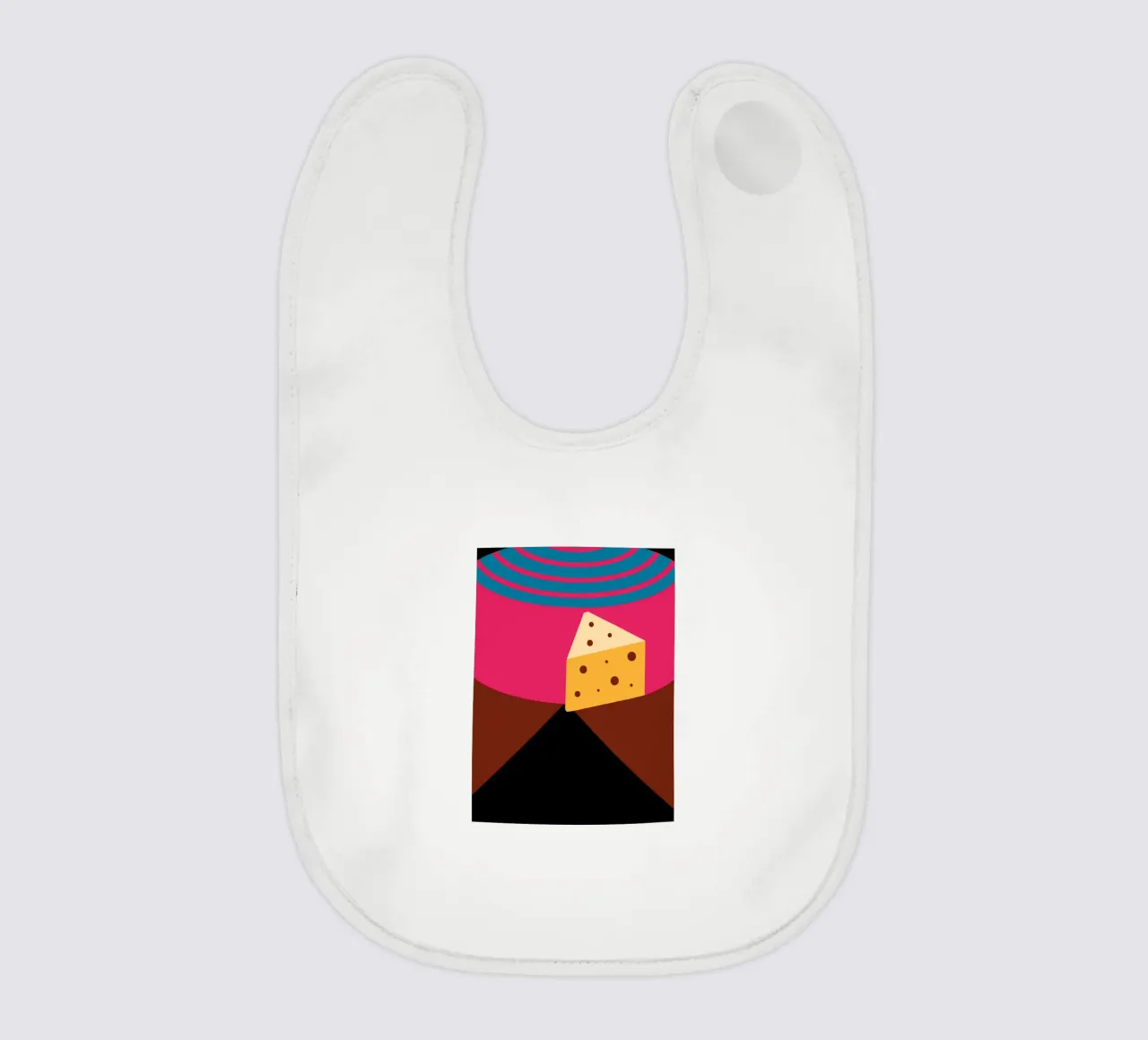 Cheese baby bib by LOOK DIFFERENT