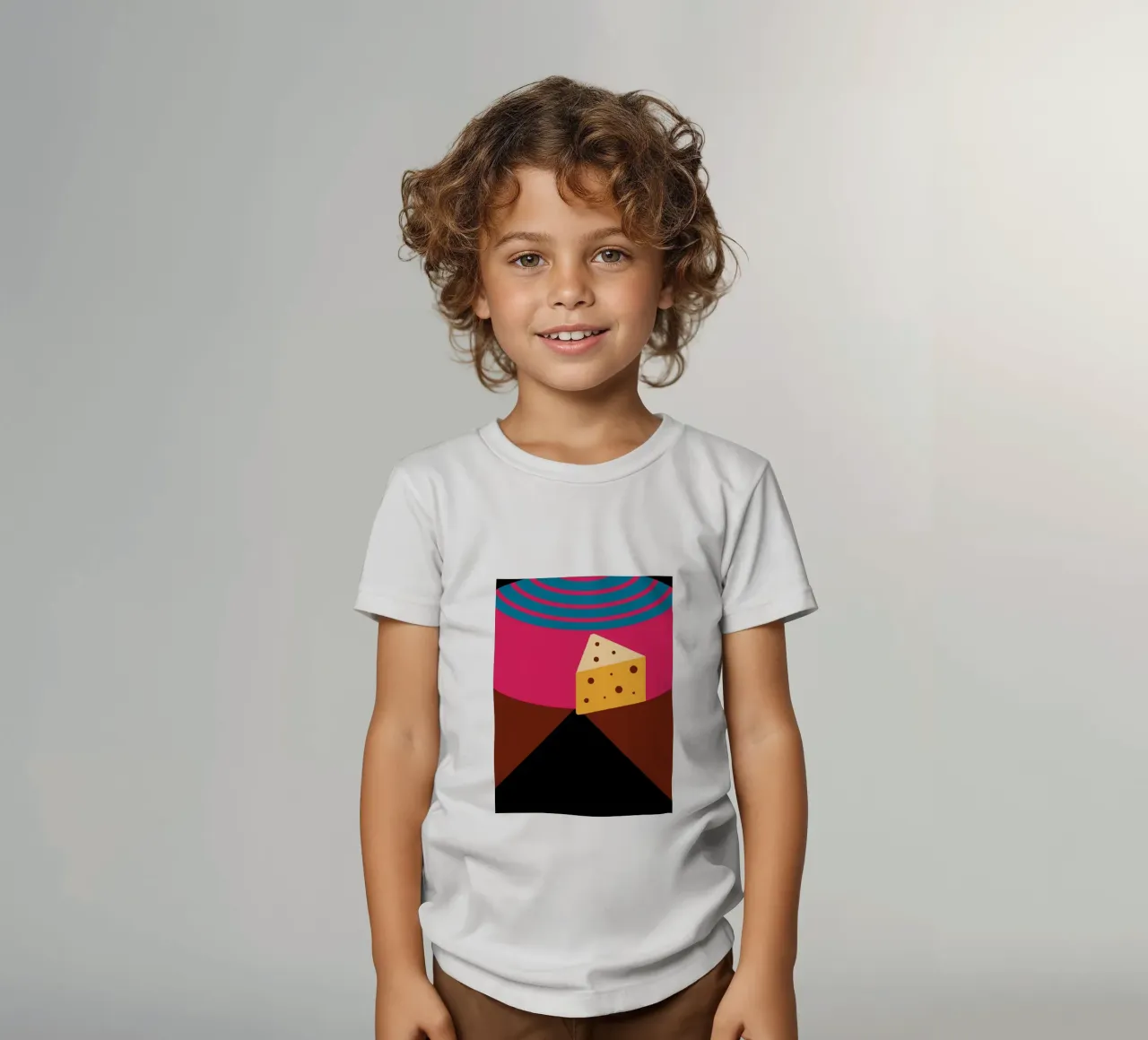 Cheese t-shirt bambini da LOOK DIFFERENT