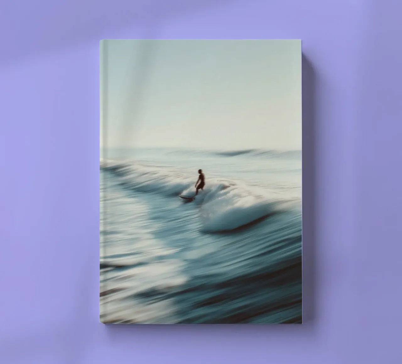 Surfer Riding Waves notebook by Indigo Tides Art