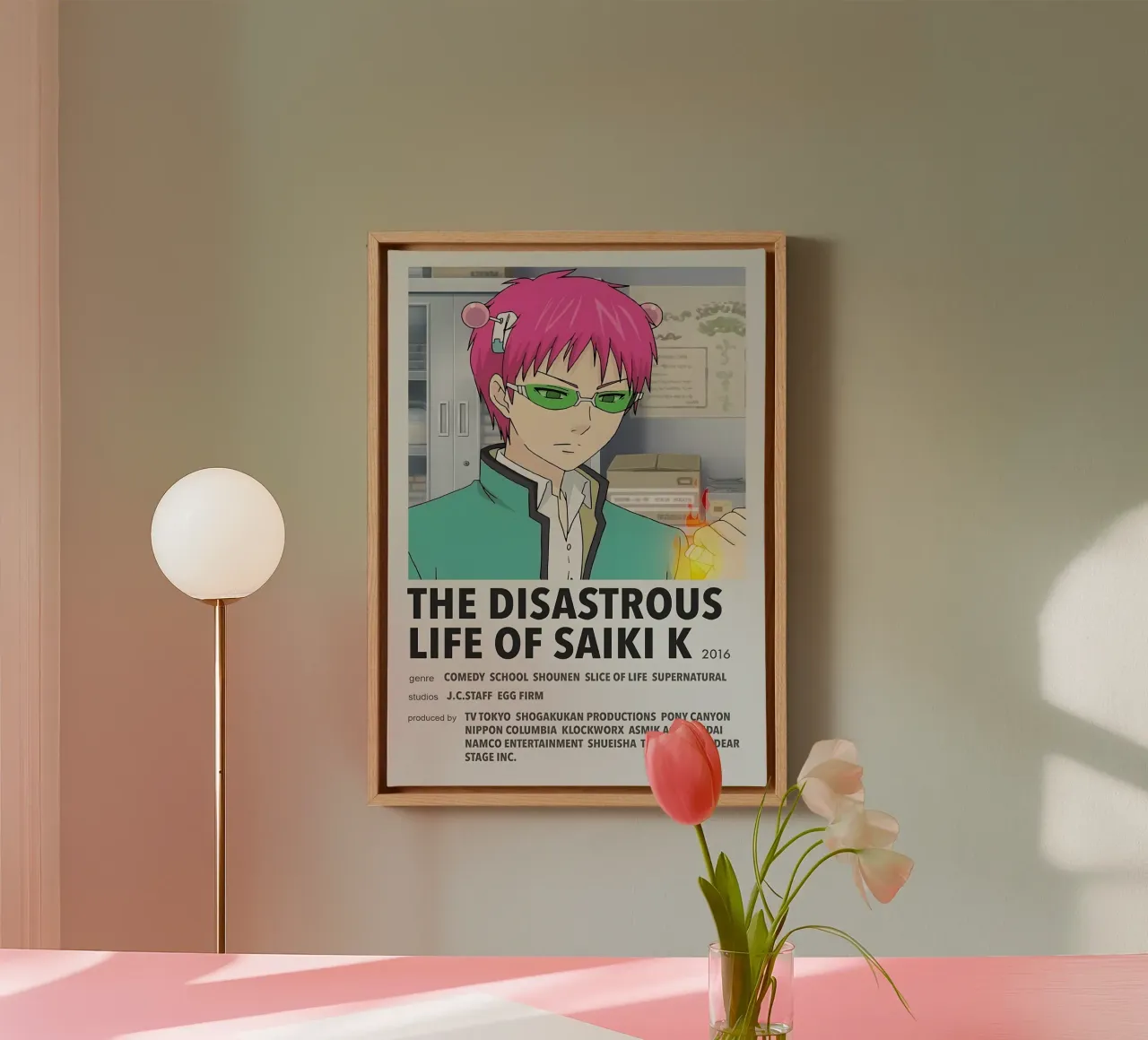 THE DISASTROUS LIFE OF SAIKI K  2016 tela con Cornice a cassetta da Totoya