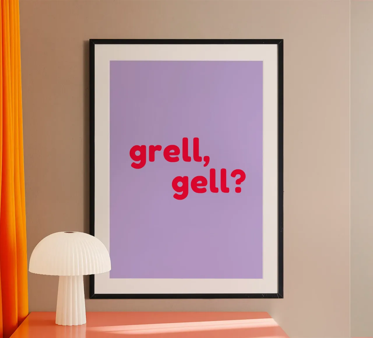 Grell, gell? - Spruch - german words - Dopamindekor hahnemühle by keinkonzept