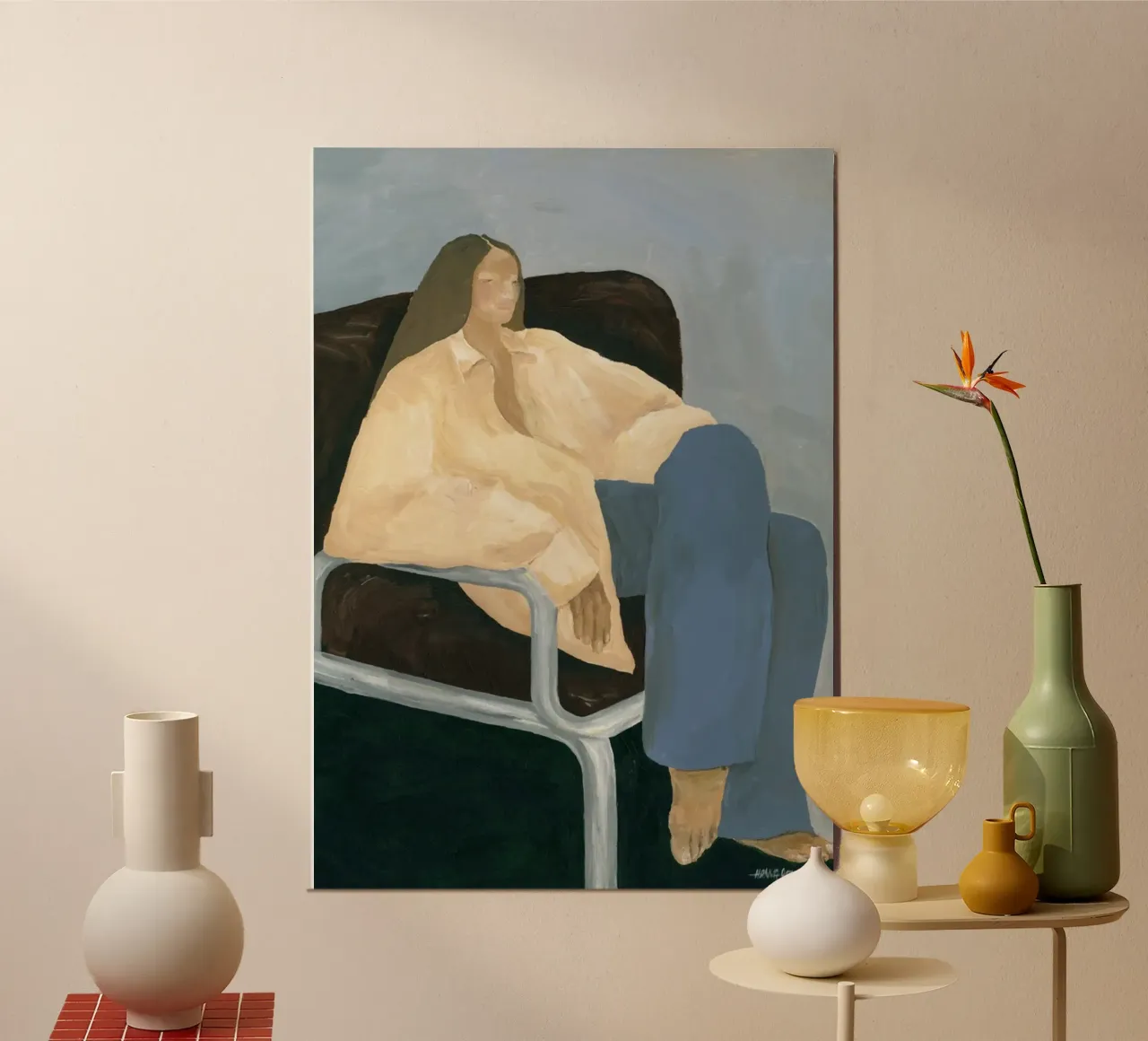 Hanna peterson l'osservatore poster con telaio in alluminio da Davidprint