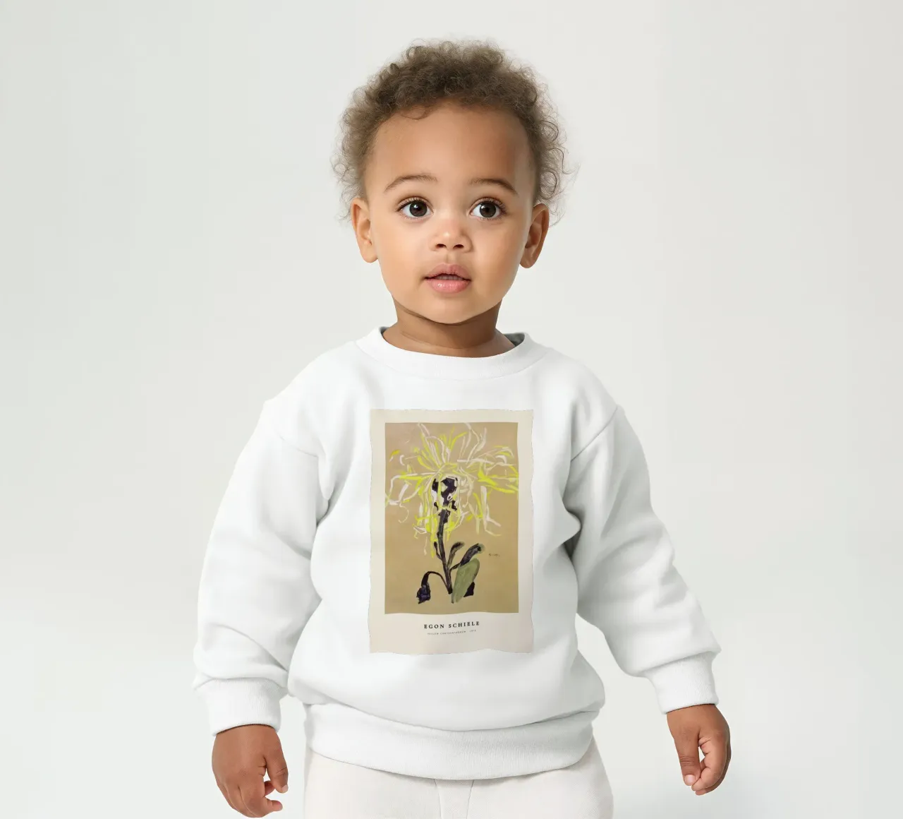 Schiele - Yellow Chrysanthemum felpa neonato da Vintage by JUNIQE