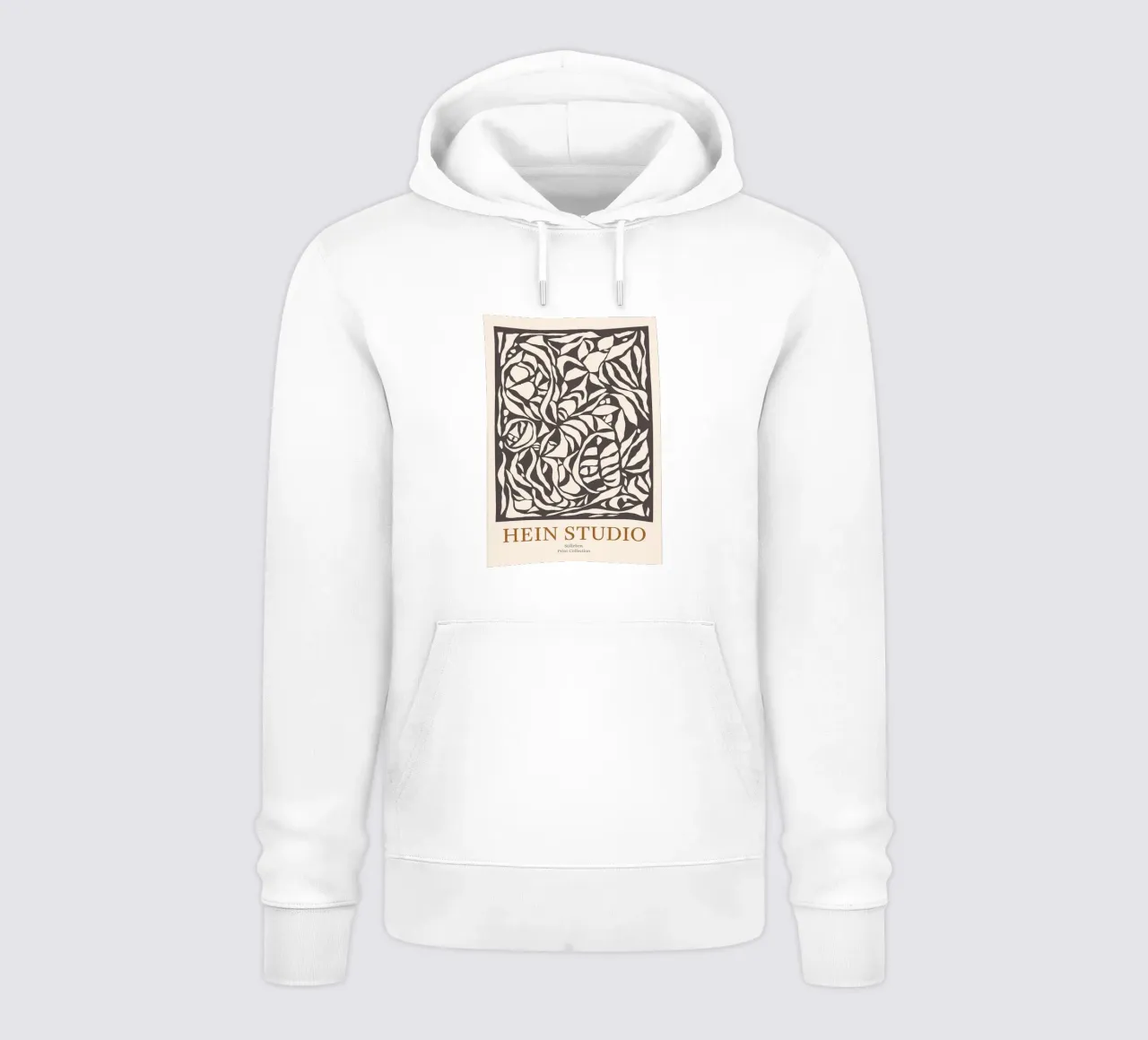 Hein Studio Natura morta nera felpa con cappuccio da Niklasprint