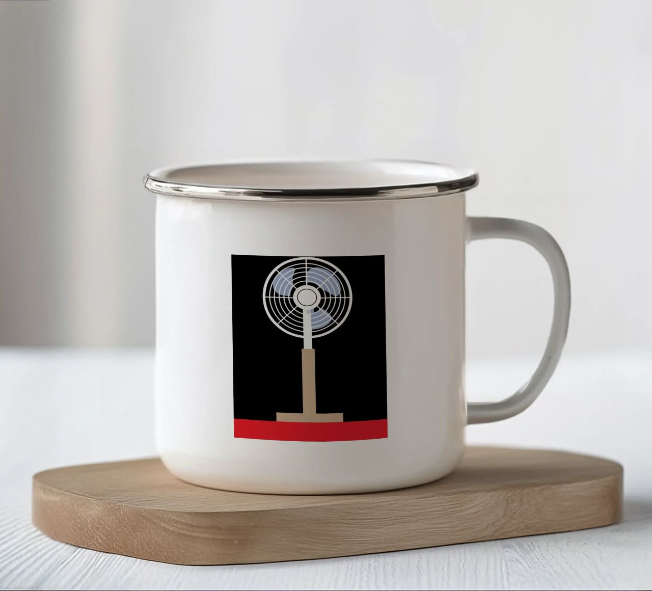 Ventilatore tazza in smalto da LOOK DIFFERENT