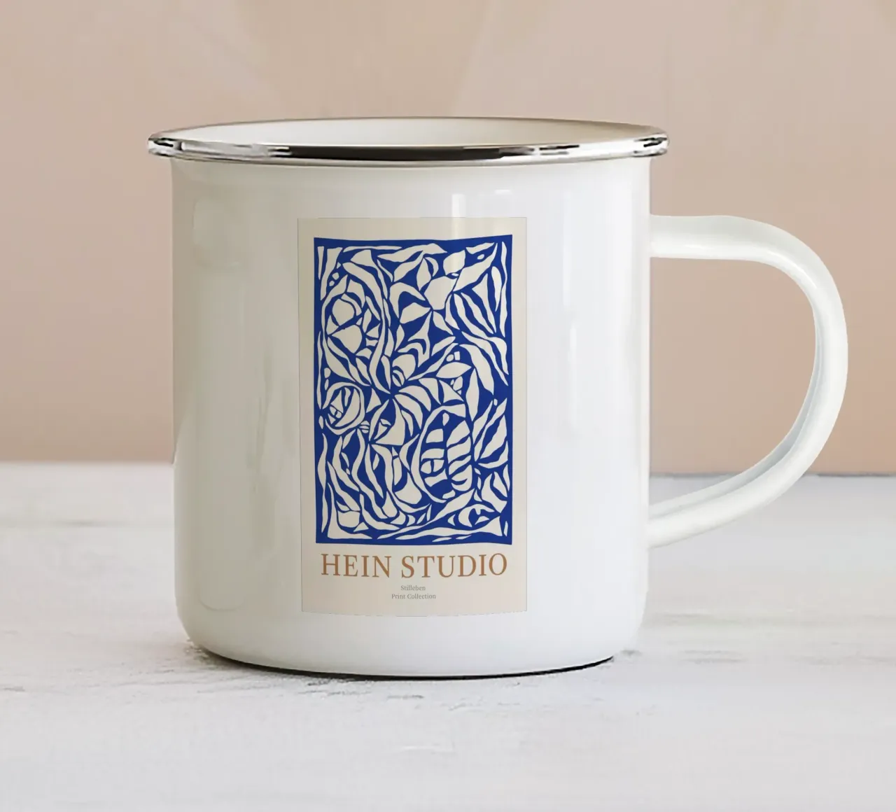 Hein Studio Natura morta blu tazza in smalto da Niklasprint