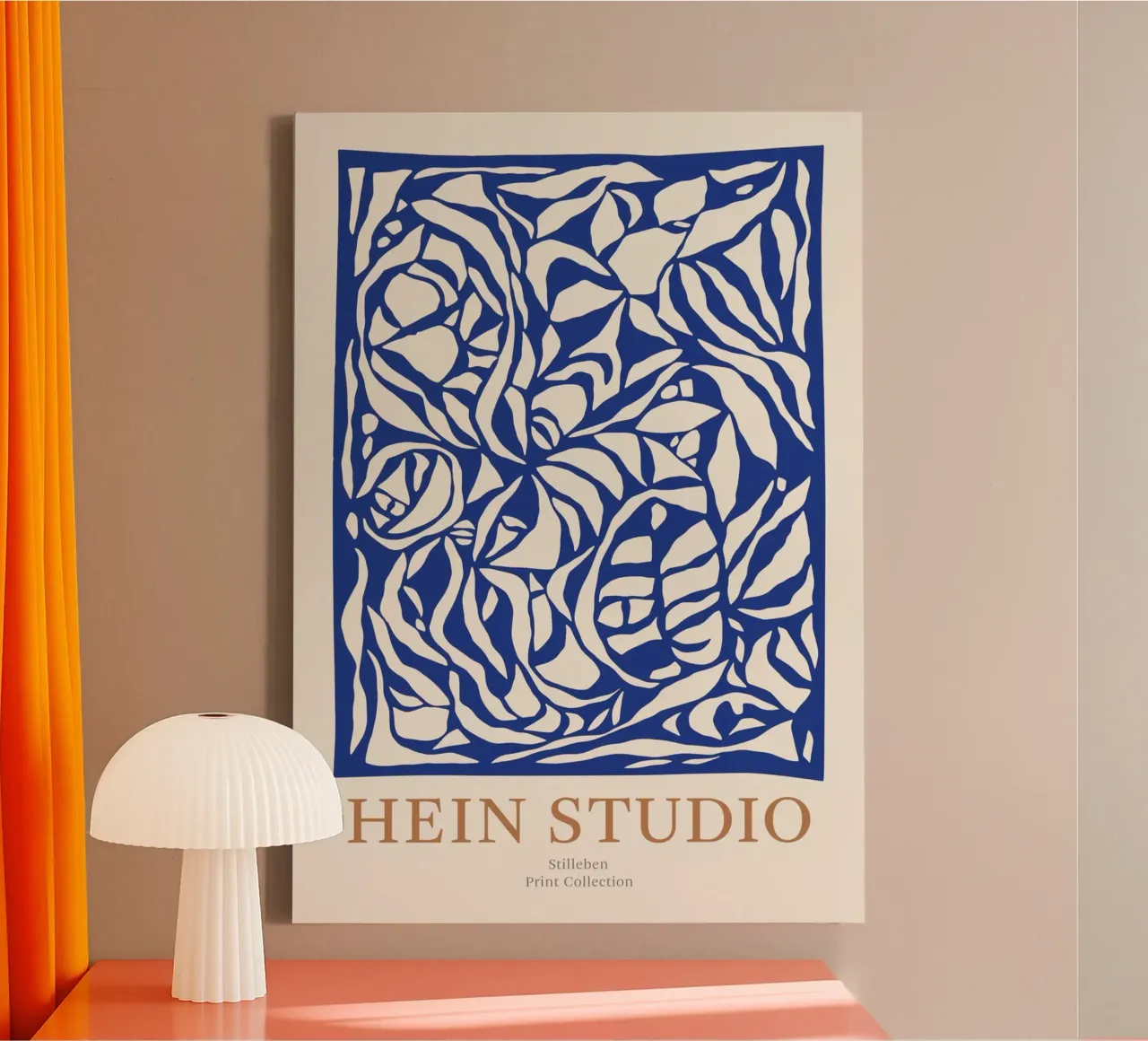 Bodegón Hein Studio Azul lienzo con Marco flotante de Niklasprint