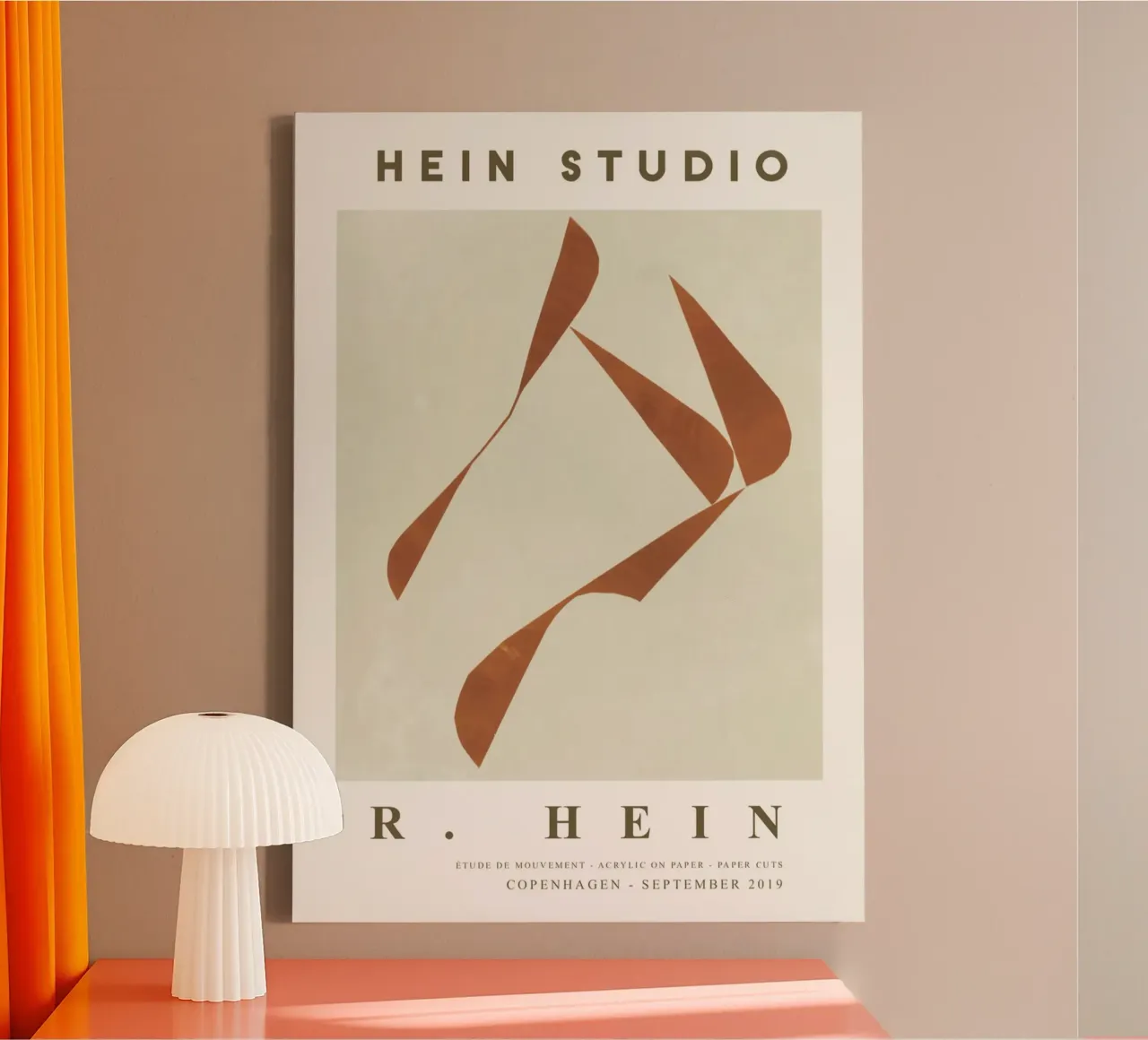 Hein Studio Mouvement n. 6 tela con Cornice a cassetta da Niklasprint