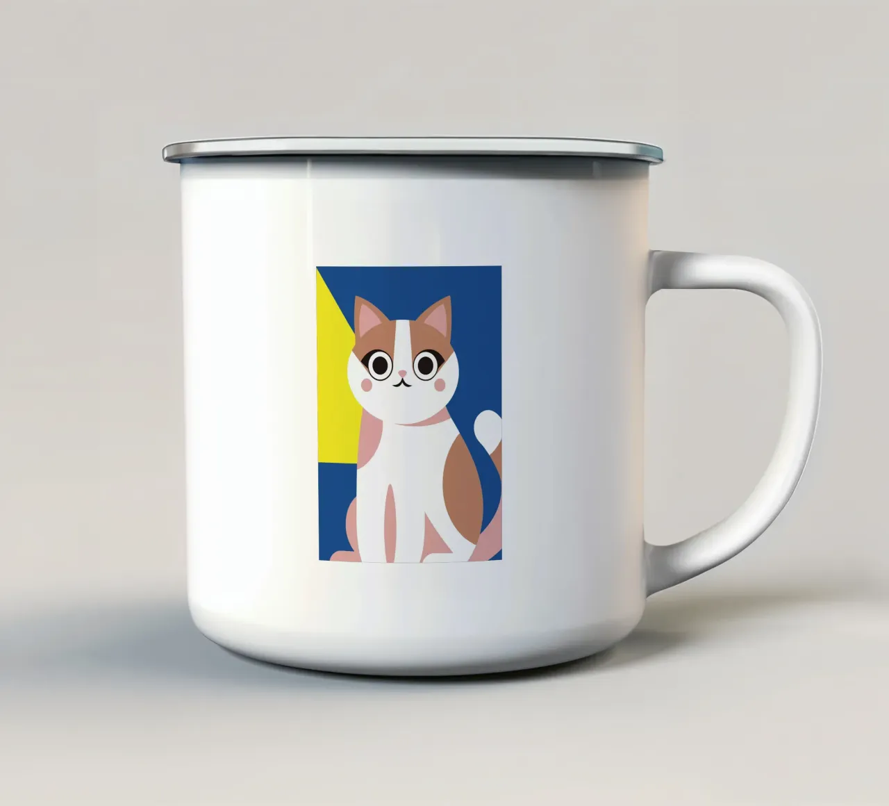 Gatto tazza in smalto da LOOK DIFFERENT