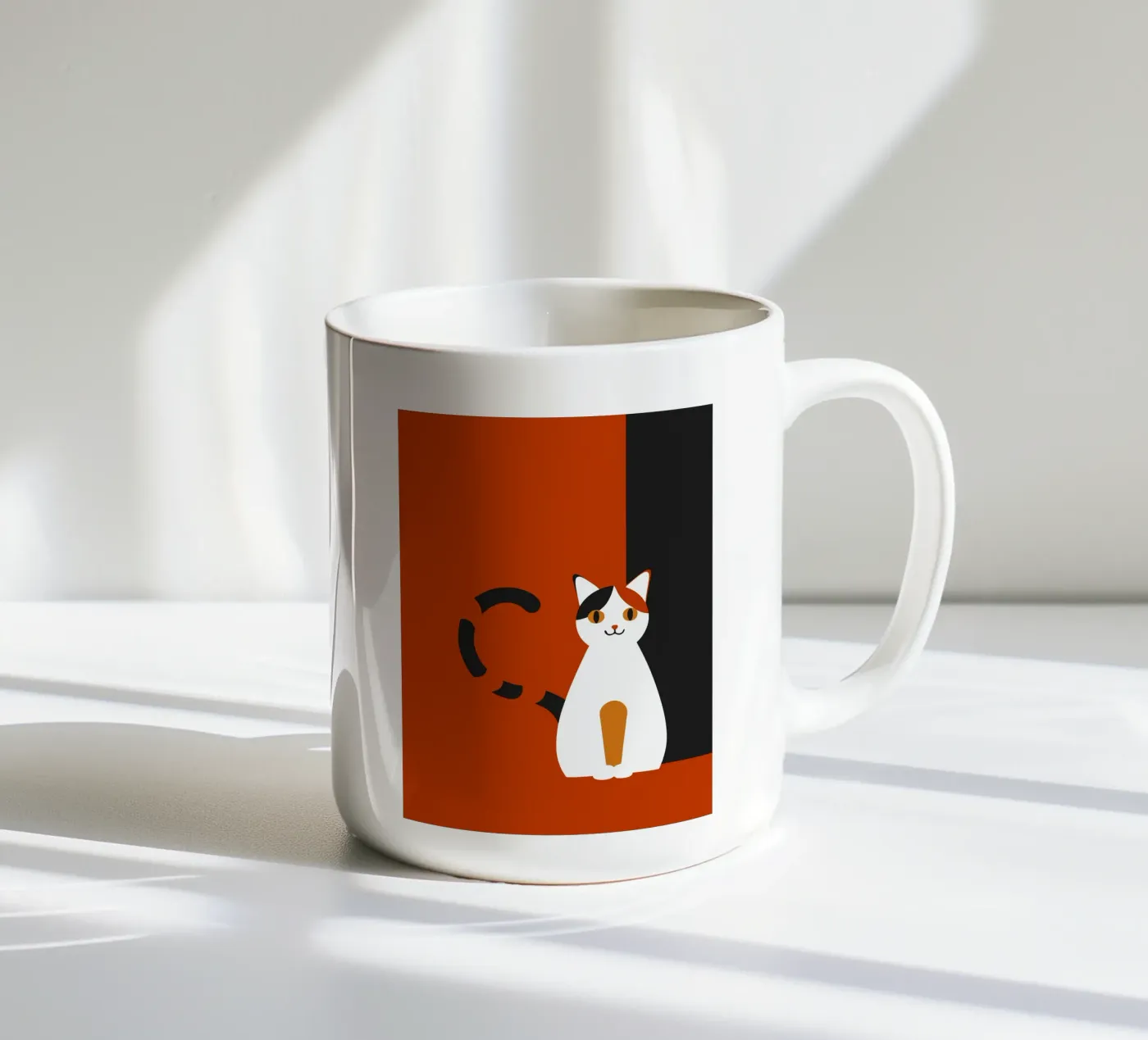Cat ceramic mug by LOOK DIFFERENT