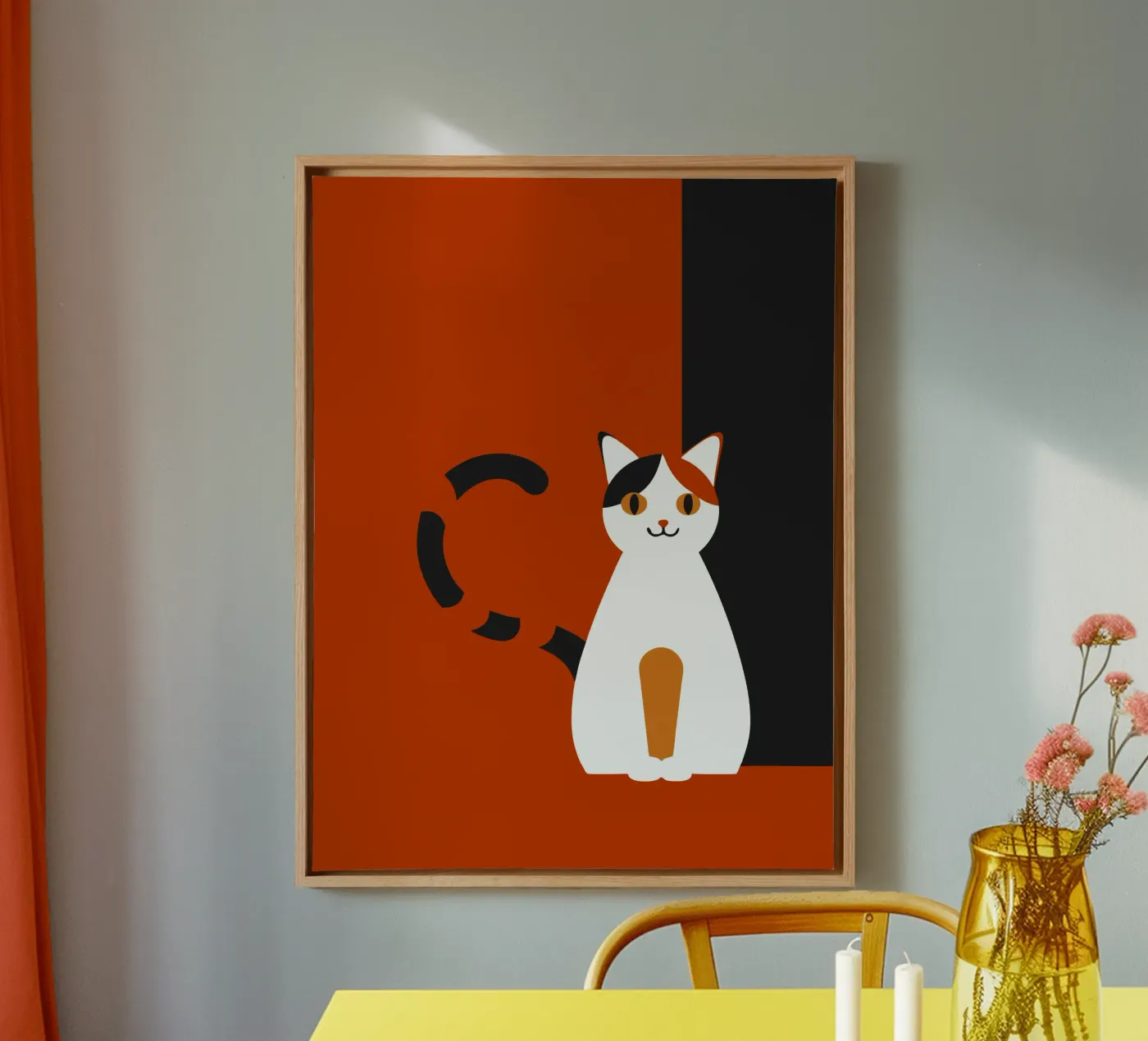 Kat canvas van LOOK DIFFERENT