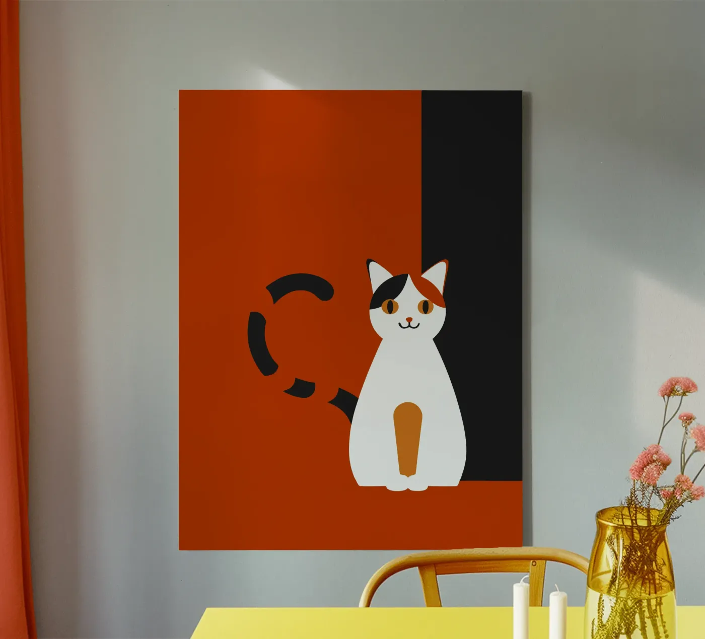 Kat canvas van LOOK DIFFERENT