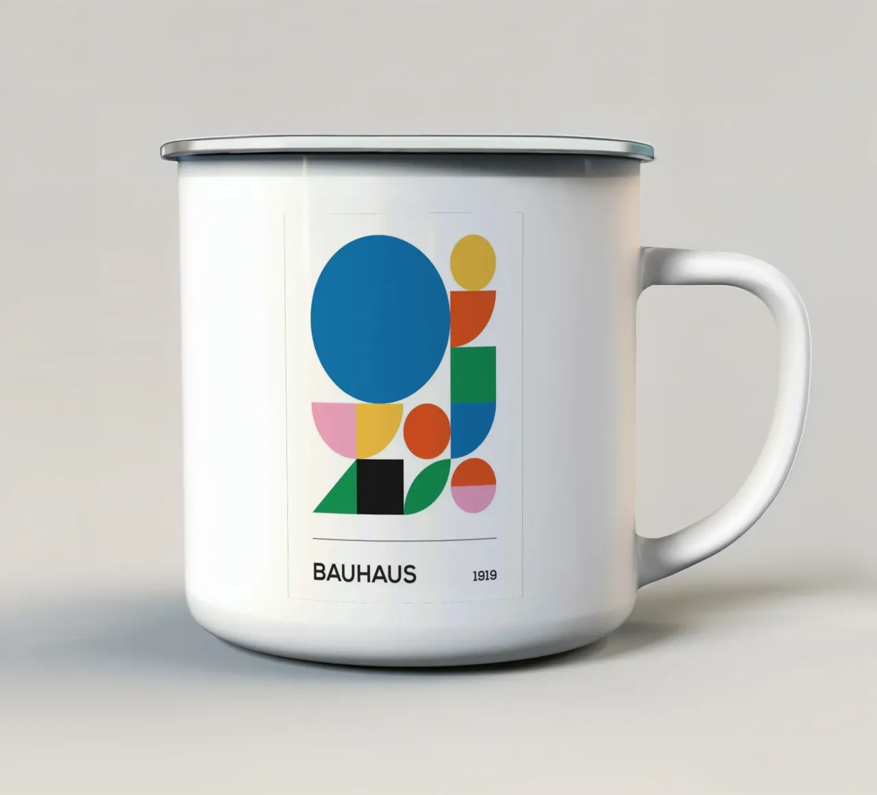 Affiche Bauhaus tazza in smalto da Posutã