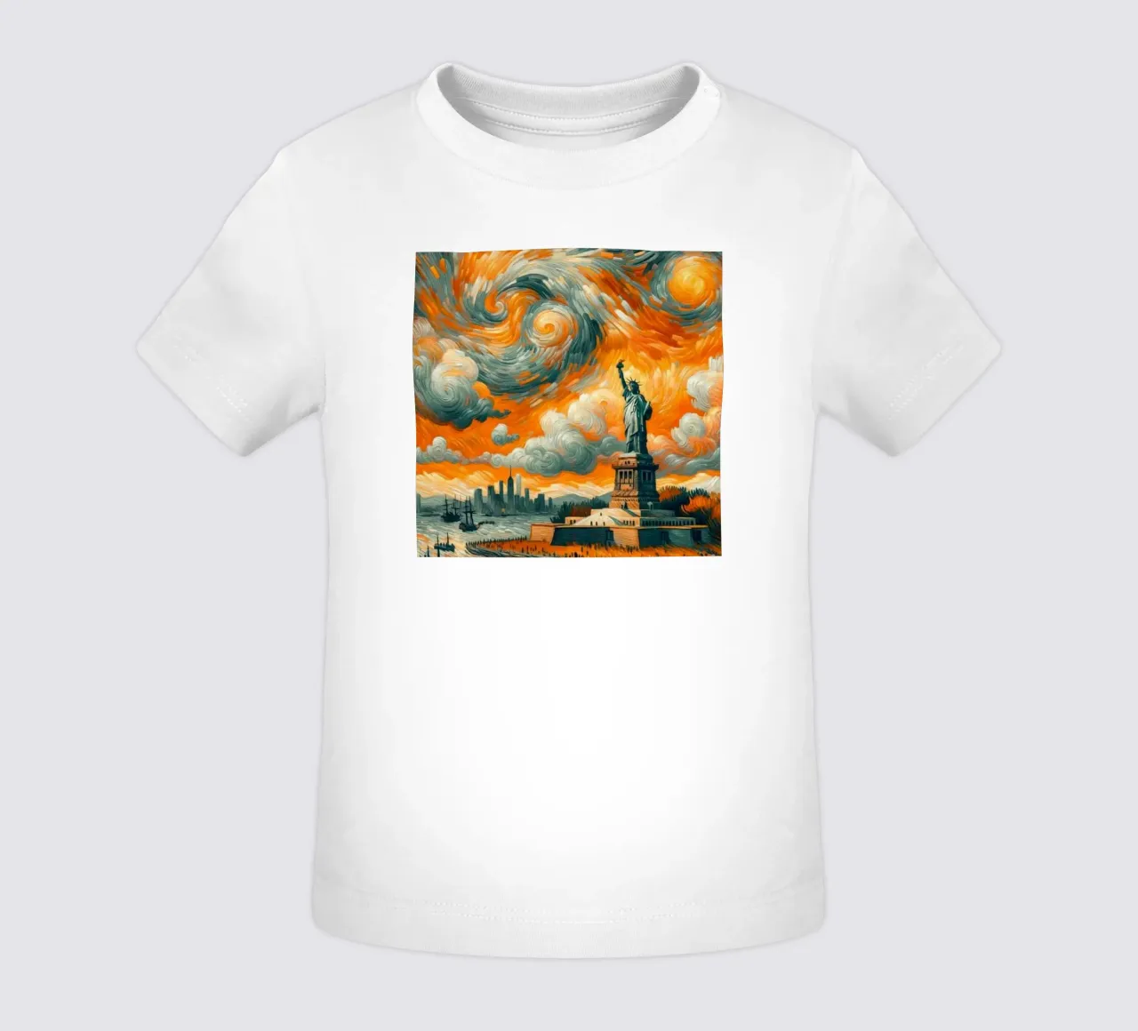 Sunrise in New York baby t-shirt by Waylons Studio