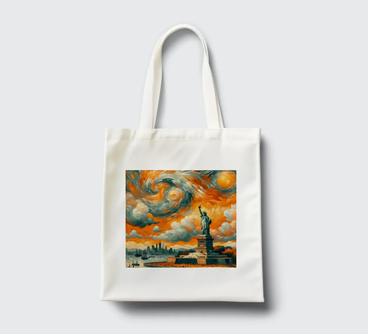 Sunrise in New York tote bag by Waylons Studio