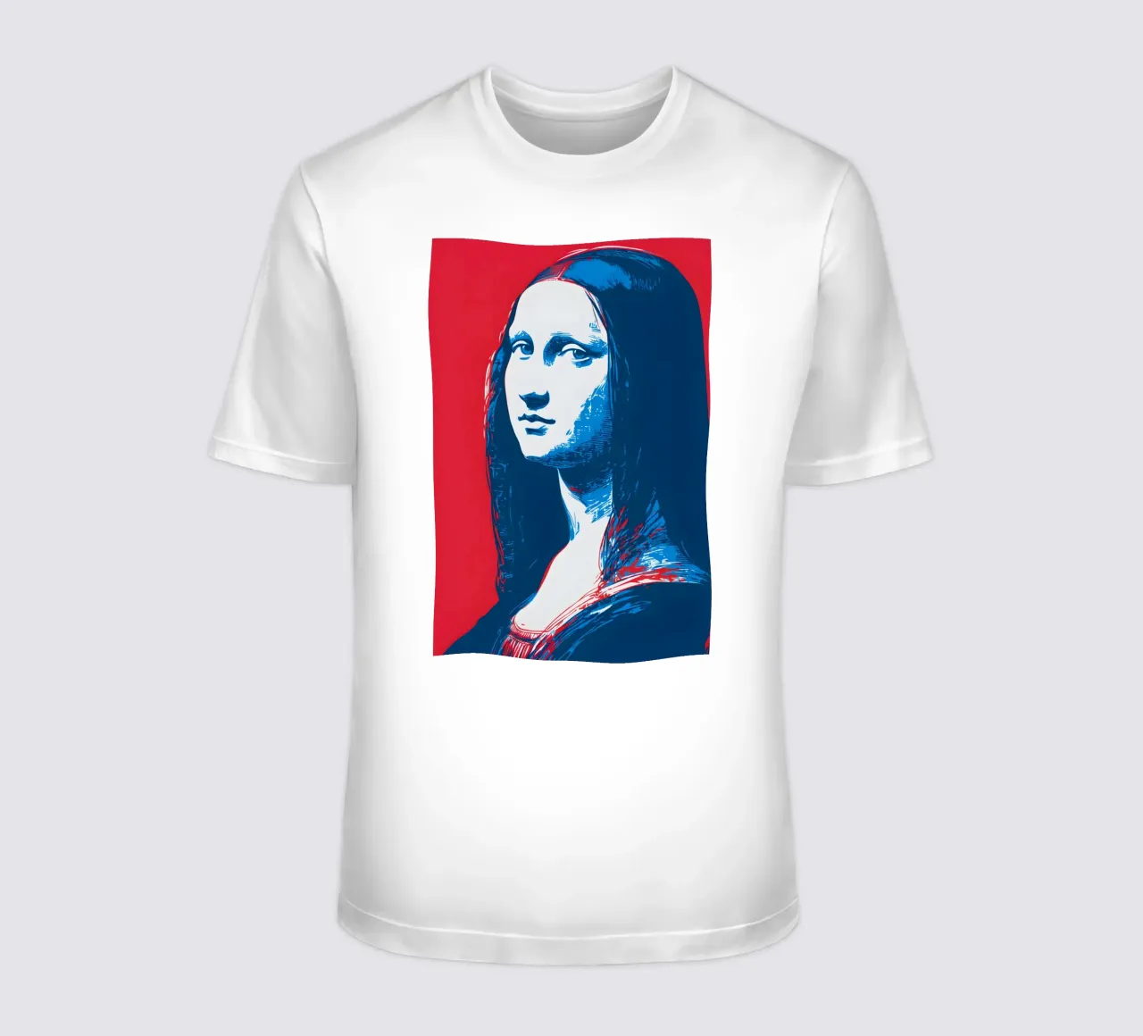 Mona Lisa in Pop Art t-shirt da M-Ulrich-Digital Art