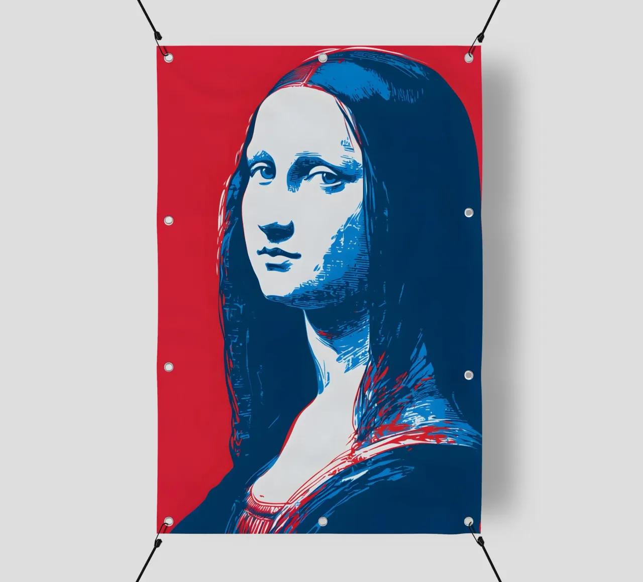 Mona Lisa in Pop Art telo in pvc da M-Ulrich-Digital Art