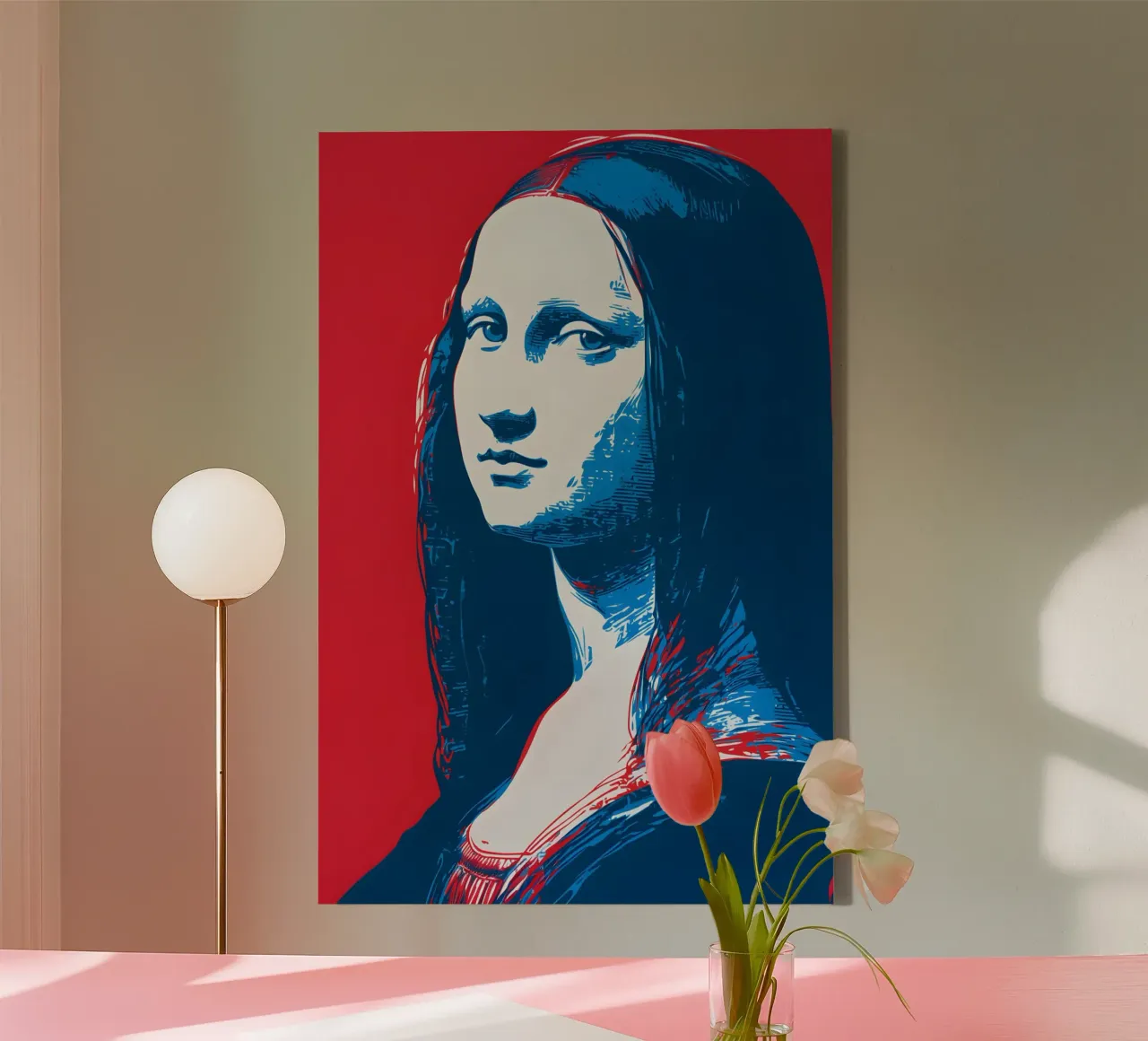 Mona Lisa in Pop Art canvas by M-Ulrich-Digital Art