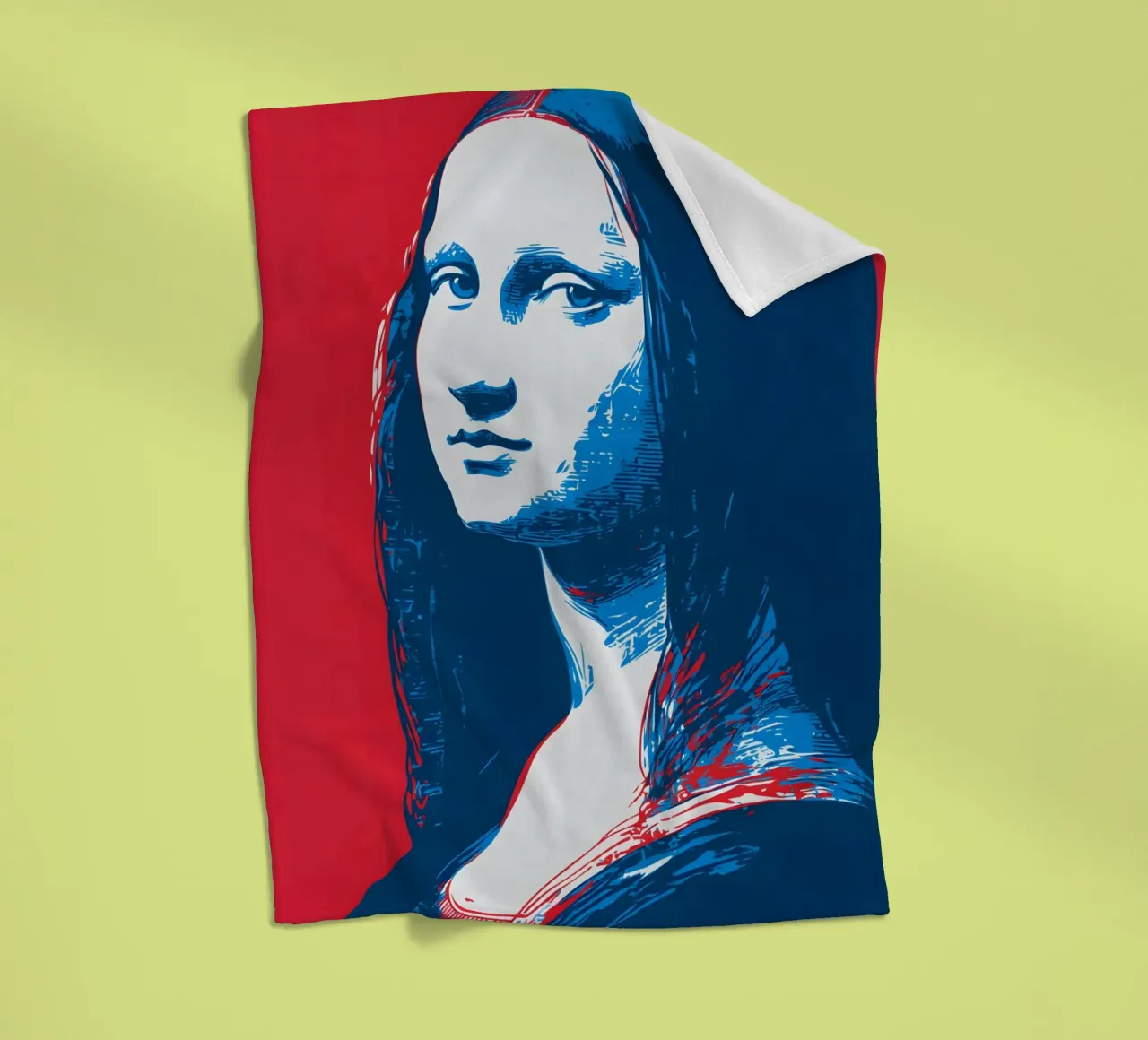 Mona Lisa in Pop Art coperta in pile da M-Ulrich-Digital Art