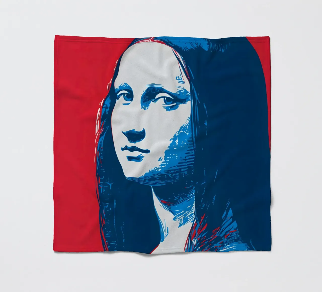 Mona Lisa in Pop Art coperta in pile da M-Ulrich-Digital Art