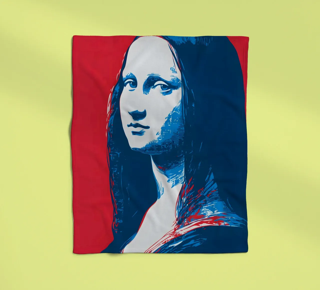 Mona Lisa in Pop Art coperta in pile da M-Ulrich-Digital Art