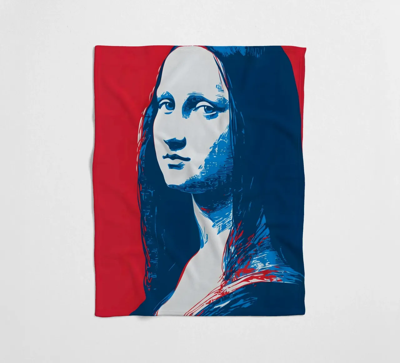 Mona Lisa in Pop Art coperta in pile da M-Ulrich-Digital Art