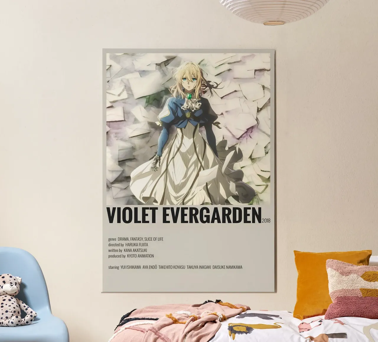 VIOLET EVERGARDEN 2018 poster con telaio in alluminio da Totoya