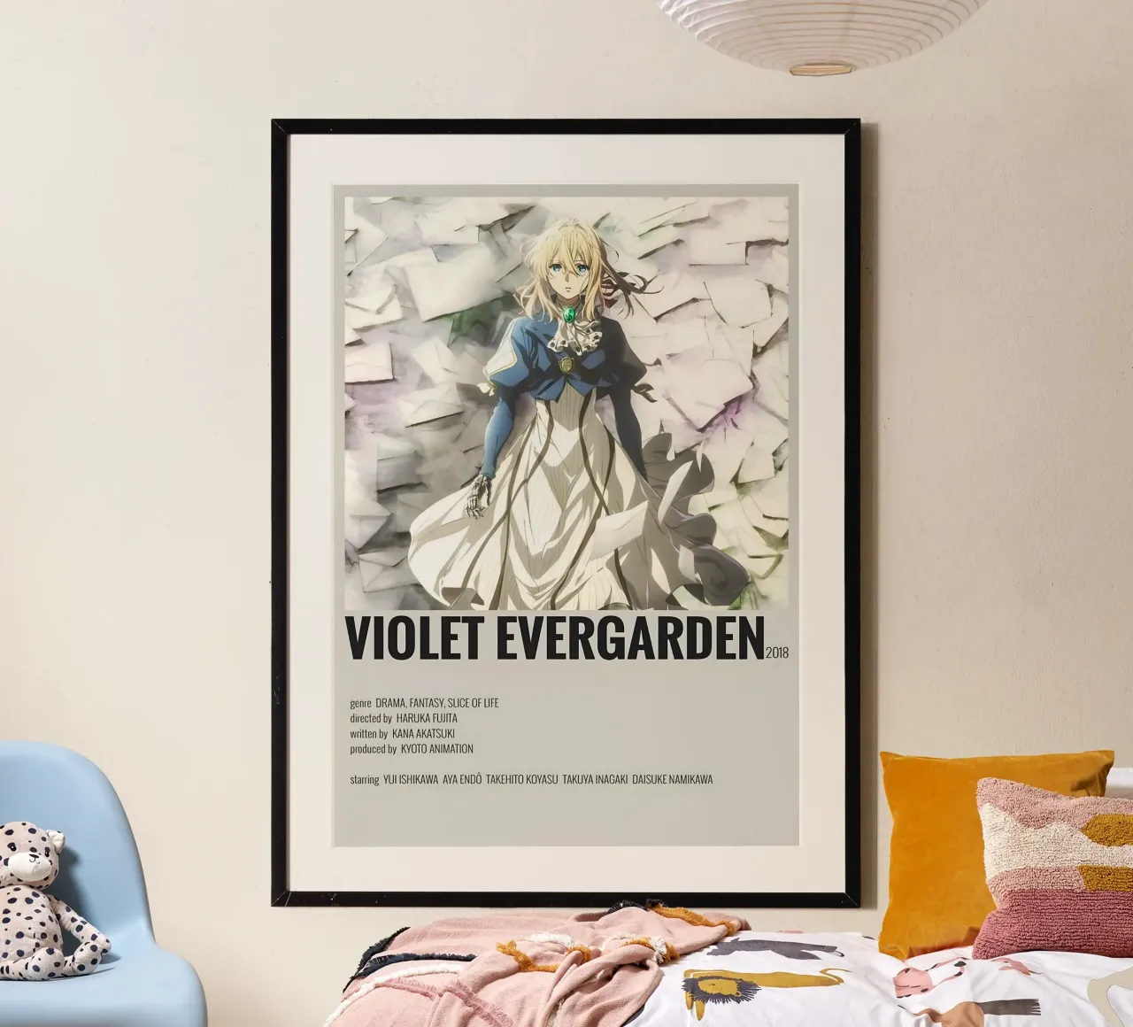VIOLET EVERGARDEN 2018 poster con telaio in alluminio da Totoya