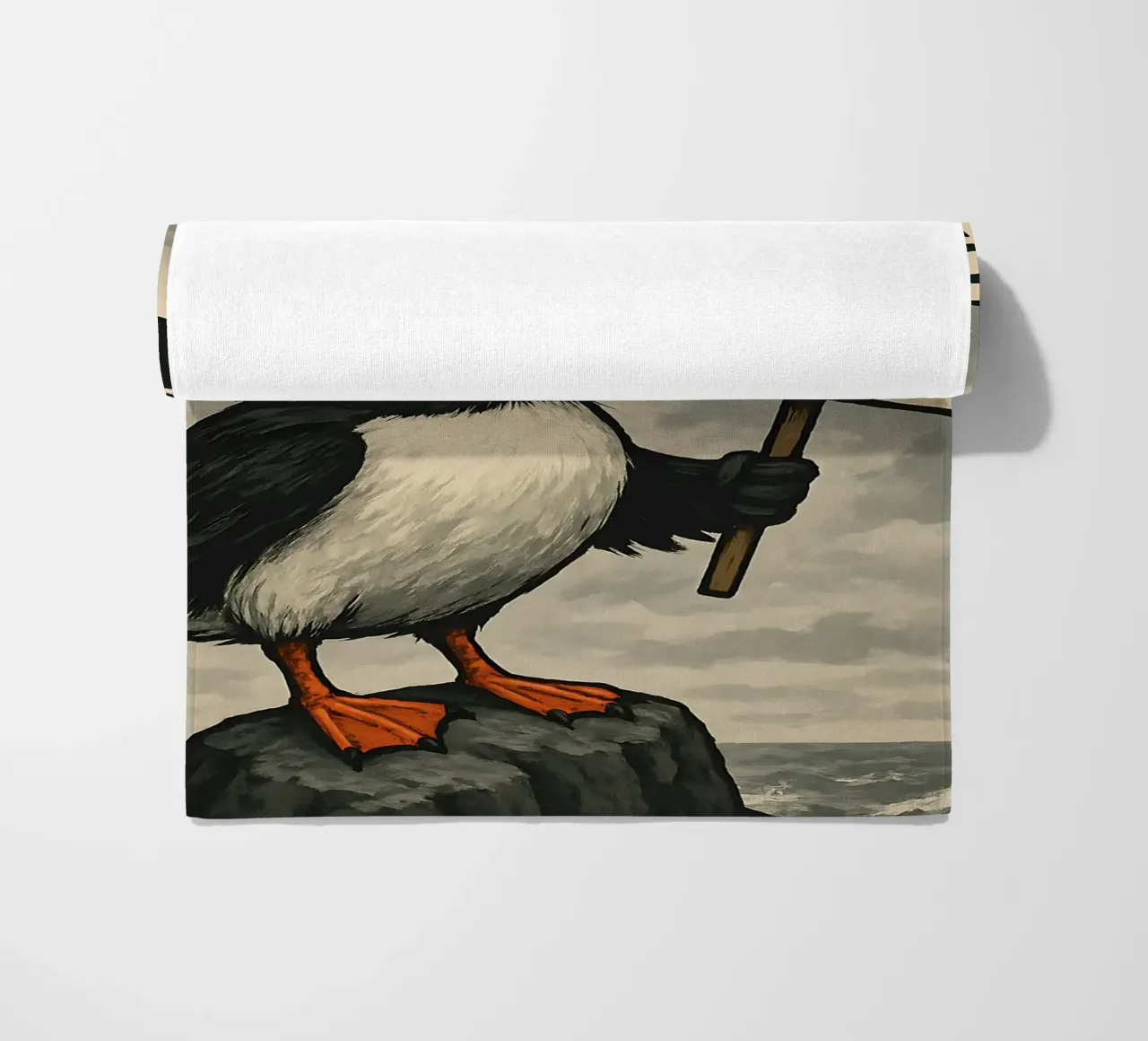 Funny Puffin Meme telo mare da Funny Humor Art
