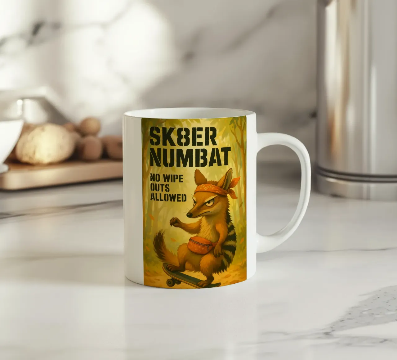 Meme divertente di Numbat tazza in ceramica da Funny Humor Art