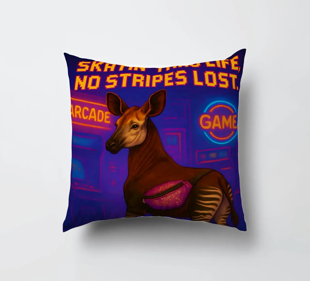Memes divertenti sull'okapi cuscino da Funny Humor Art