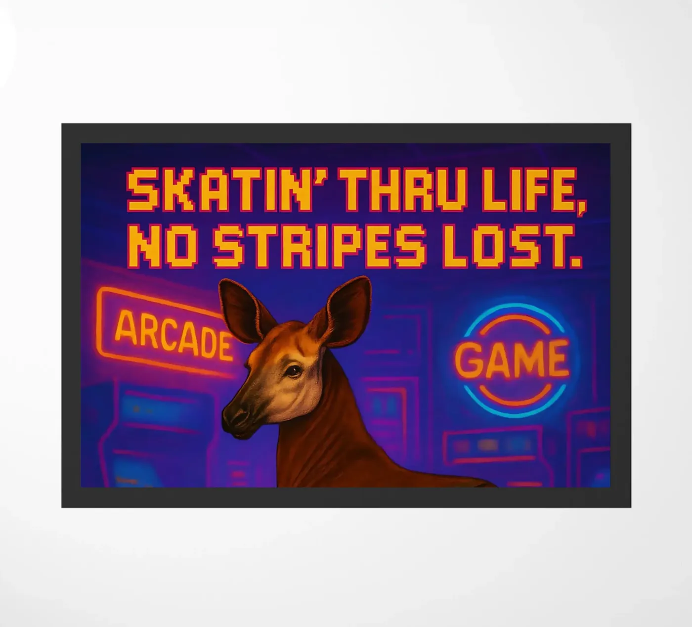 Grappige Okapi memes deurmat van Funny Humor Art