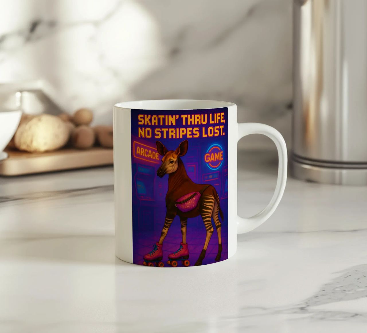 Memes divertenti sull'okapi tazza in ceramica da Funny Humor Art