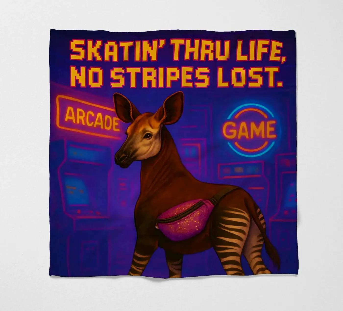 Lustige Okapi Memes Fleecedecke von Funny Humor Art
