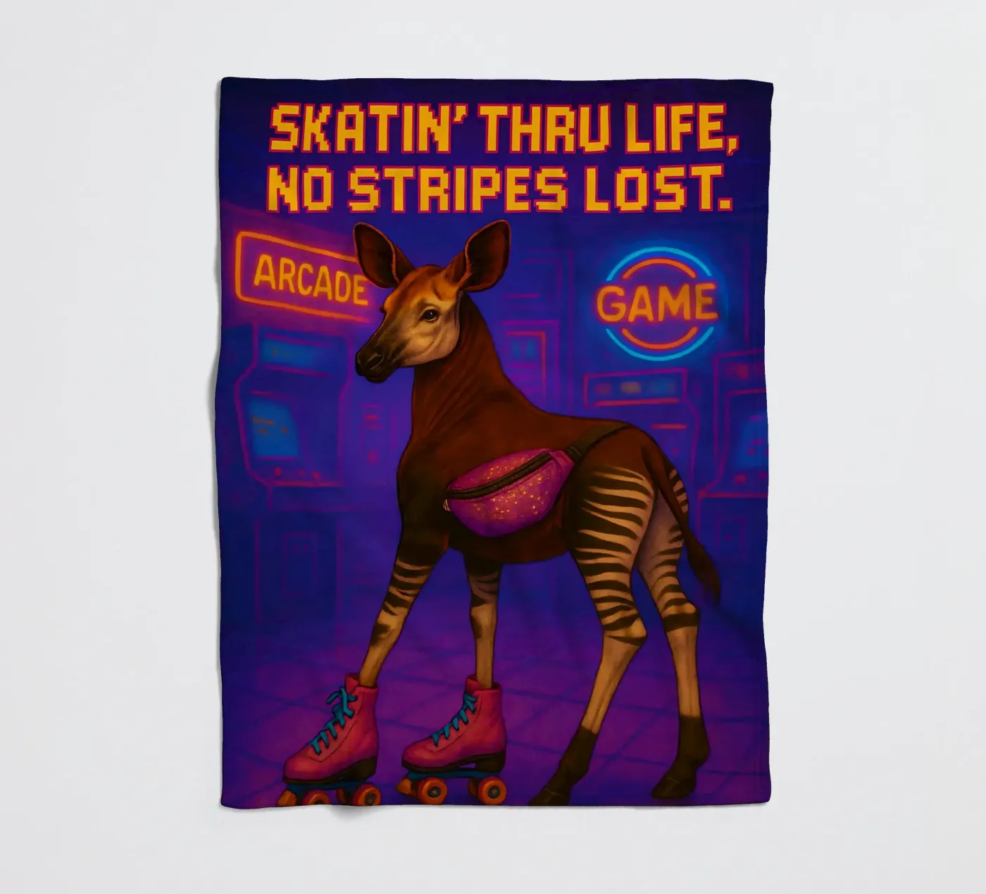Lustige Okapi Memes Fleecedecke von Funny Humor Art
