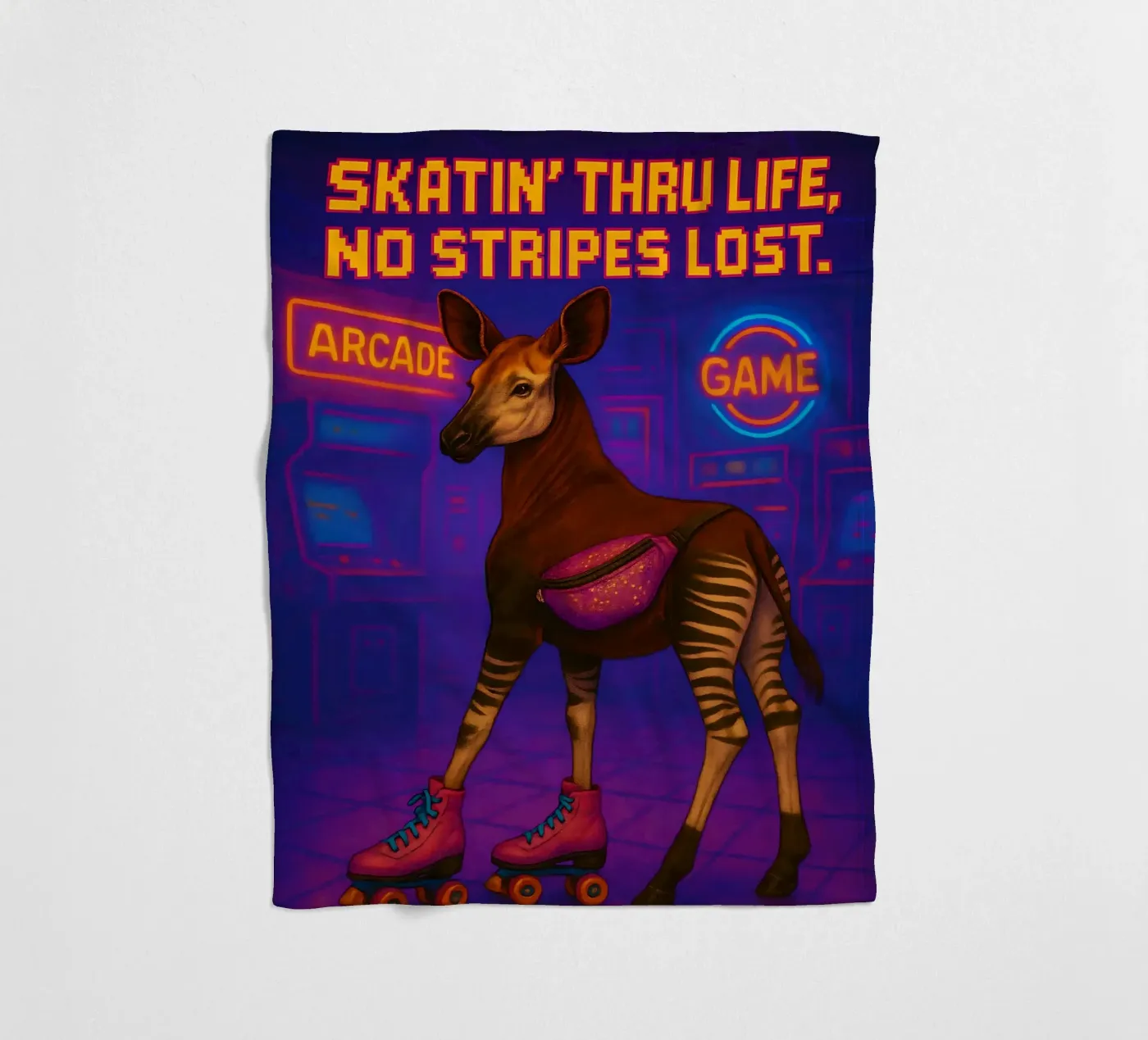 Lustige Okapi Memes Fleecedecke von Funny Humor Art