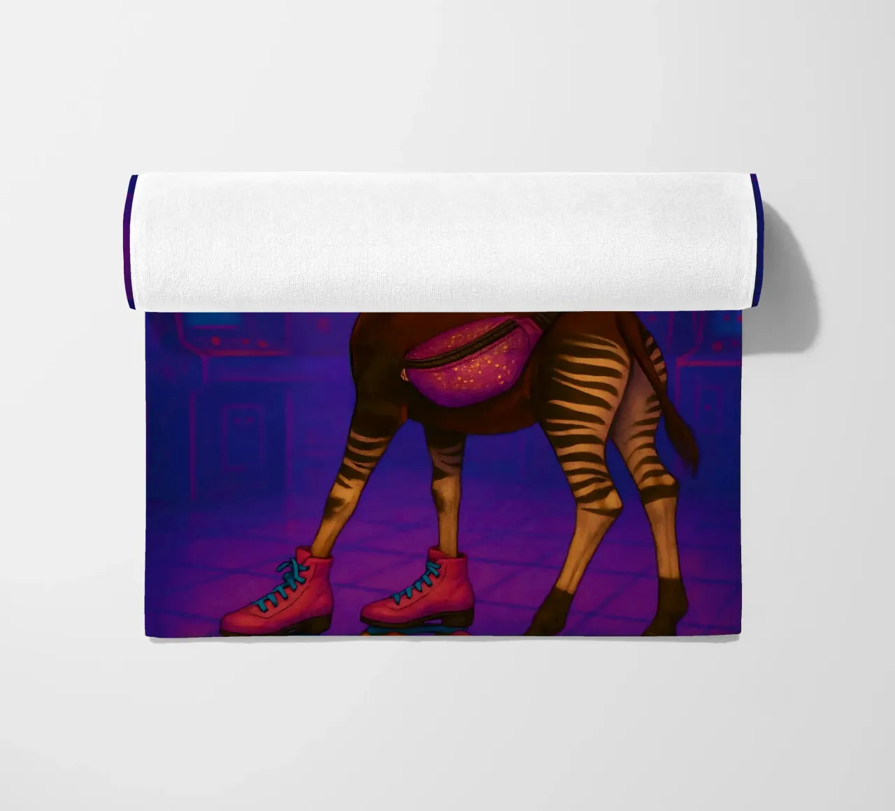 Memes divertidos de Okapi toalla de playa de Funny Humor Art