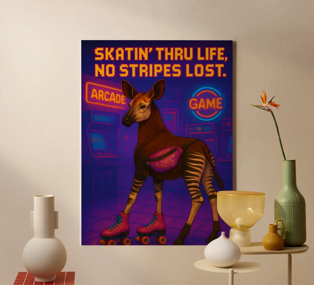 Funny Okapi Memes canvas by Funny Humor Art