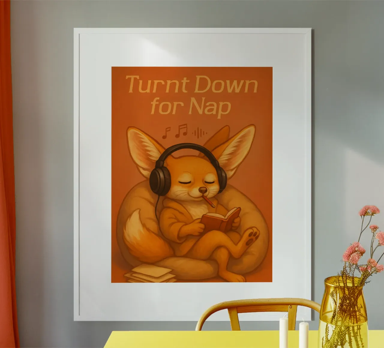 Lustiges Nap Fox Meme Poster von Funny Humor Art