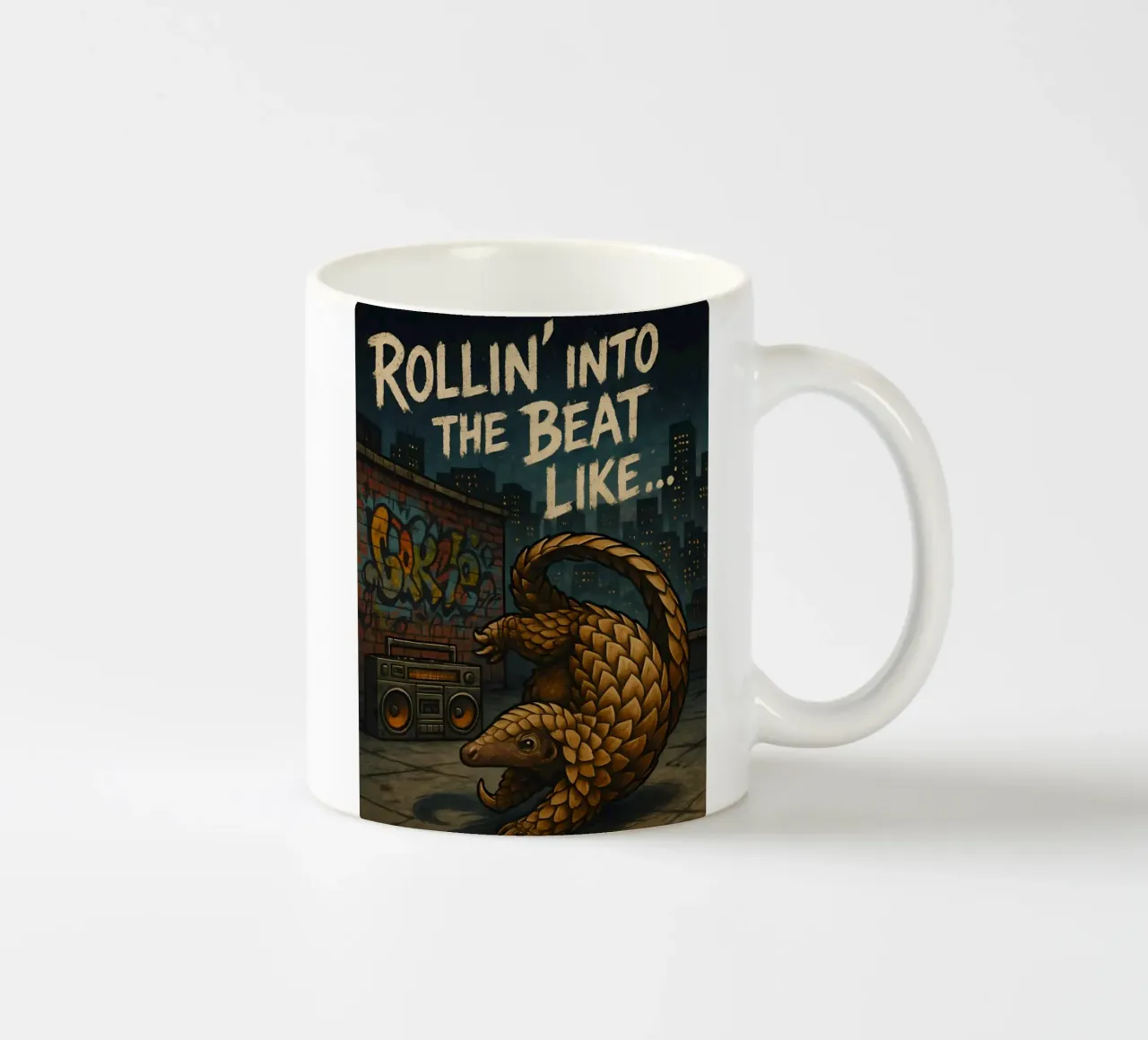Funny Pangolin Meme tazza in ceramica da Funny Humor Art