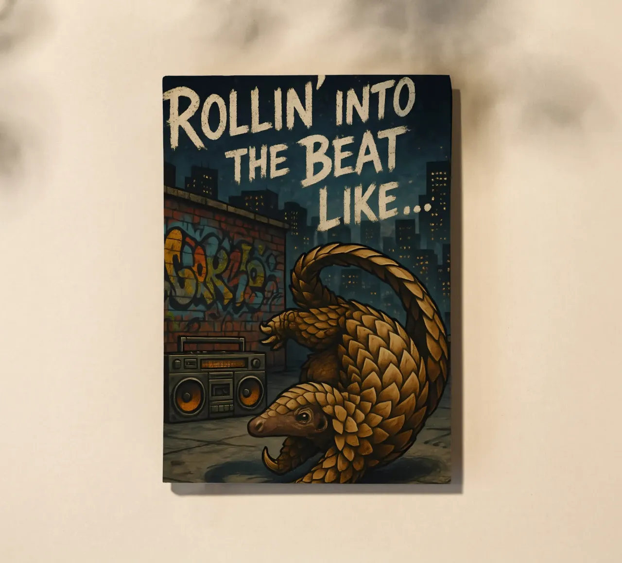 Funny Pangolin Meme notebook by Funny Humor Art